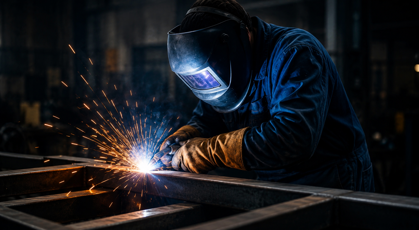 Trabajo profesional de soldadura y fabricación metálica